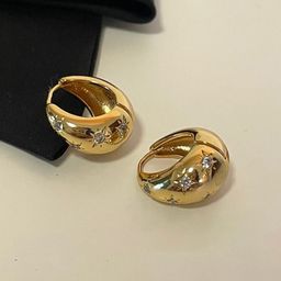 akison jewels Shiny Gold Small Hoop earring Korean Earrings For Women Girls Western Earring Alloy Hoop Earring, Earring Set-picture-13