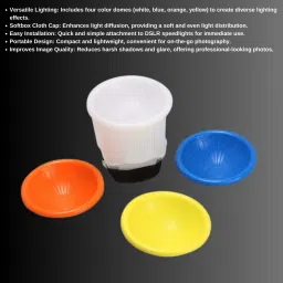 fotokina Flash Diffuser Reflector for Camera Flash Photography with 4 Color DSLR Speedlight Diffuser image 4