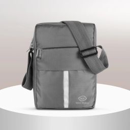 Grey Men & Women Sling Bag long sling bag grey-image-110
