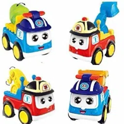 Unbreakable Friction Powered Cartoon Engineered Construction Truck Toys-5