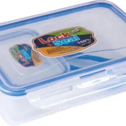 Transparent Lock and seal 550 Plastic Lunch Box 2 Containers Lunch Box-image-2