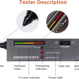 oceanlive Diamond Tester Machine With 9V Battery Digital Voltage Tester image 2