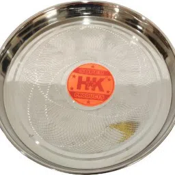 Stainless Steel Round Dinner Plate Silver Touch Dinner Plate-image-92