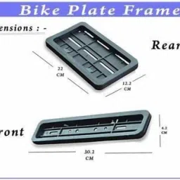 delhismart Bike Number Plate Frame (Standard Size for All Bikes) (Front & Back) for RC390 Bike Number Plate image 2