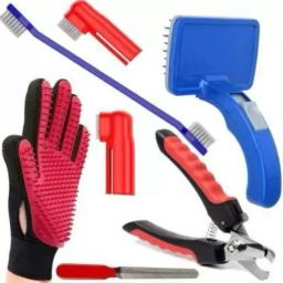 Dog Grooming Kit 4 in 1 Dog Combo Basic Comb for Dog, Cat, Hamster, Rabbit Grooming Gloves for Dog-9