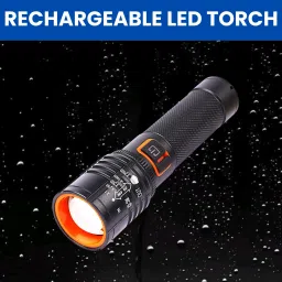 Rechargeable Torch Light, Telescopic Zoom, Ultra Bright LED Flashlight D132 Torch-image-40