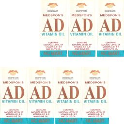 MEDSPON'S VITAMIN AD BABY MASSAGE OIL FOR HEALTHY & SOFTEN SKIN PACK OF 100ml x7-14