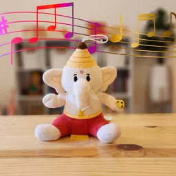 Baby Ganesh (Small 7") Mantra Singing Plush Toy - 7 inch-image-53