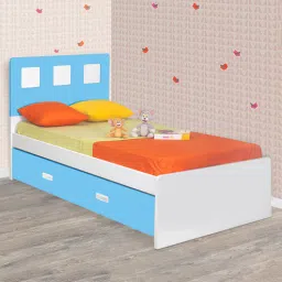 alex daisy Boston Kids Bed in Blue & White Colour with Trundle-picture-22
