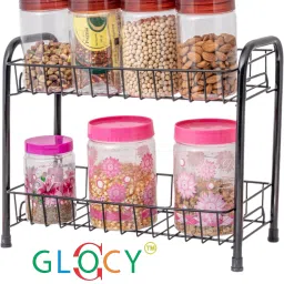 Stainless Steel 2-Tier Multi Uses Kitchen Rack/Home Storage/Bathroom Organizer/Top&Under Counter Storage Basket-image-71