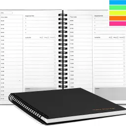 Daily Planner, Undated Hourly Planner,To Do List Notebook, Time Managment A5 Planner Ruled 150 Pages-7