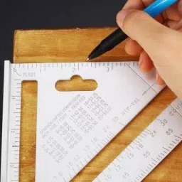 nirency Aluminum Alloy Double Side 90 Degree Right Angle Triangle Scale Ruler with Metric Inch Measurement Hand Tool | Set Square Tri-Square image 4