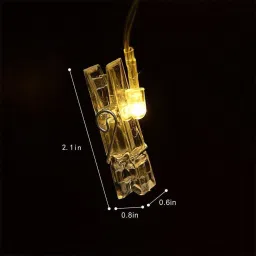 fstyler 20 LEDs 5 m Gold Steady String Rice Lights image 2