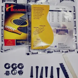 Acoustic 1SET KARNA STRING BRIDGE PIN SADDLE NUT FILLER BELT Guitar String-16