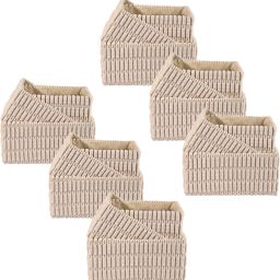 Cotton Set of 18 Storage Basket with Handle | GM-28-BG | Rectangular Biege Color Storage Basket-image-29