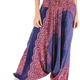 Printed Rayon Women Harem Pants-image-75
