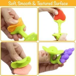 onisha Baby Spoon Feeding Bottle & Fruit Nibbler With Fruit Teether for feeding Teether- Silicone image 5