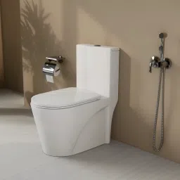 Bathware Duna/ S Trap 22cm Floor Mount/ Rimless(Zero Hole Tech)/ 4D Swirl Siphonic Silent Flush/ Anti-Bacterial/ EWC/ Water Closet/ Toilet/ One Piece Western Commode-image-17