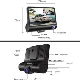 apnacam Full HD Dash cam for Car with Front, Inside and Rear Full HD Reverse Assist Reverse Assist Camera System image 4