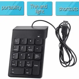 MESHIV Keyboard slim mini 18 Keys Numeric keypad for PC Laptop Notebook Wired Number Pad image 2