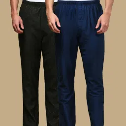 Pack of 2 Men's Printed Viscose Blend Pyjama Elasticwaist with Side Pockets Men Pyjama-image-1