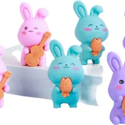 Bunny Shape Eraser - Pack of 4 Non-Toxic Eraser-30