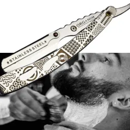 Silver Folding Stainless Steel Straight Razor, Salon And Personal Use, Men & Women-image-7
