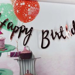Happy Birthday Banner for Birthday Party - Rose Gold (1477) Banner-image-21