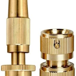 Brass Hose Spray Nozzle Adjustable Water Flow Use in Garden Cleaning 0 L Hose-end Sprayer-image-67