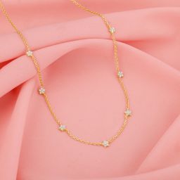 925 Silver Anushka Golden Star Necklace|Lifetime Plating|6 Month Warranty Zircon Rhodium Plated Sterling Silver Necklace-image-68