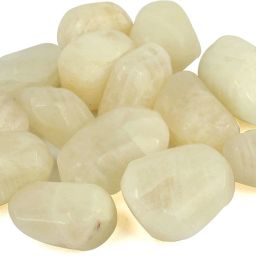 100% Natural Crystal New-87-Milky Moonstone-Tumble-stone-200gm Regular Asymmetrical Crystal Stone-image-53