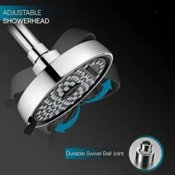 debaths MULTI FUNCTION ABS OVERHEAD ROUND 128mm SHOWER (ONLY OVERHEAD SHOWER) Fixed Mount image 3