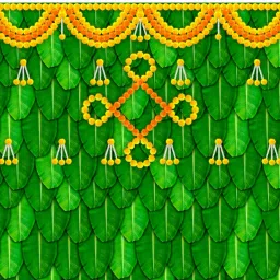 Banana Leaf Decorative Backdrop Curtains Altar Cloth-7
