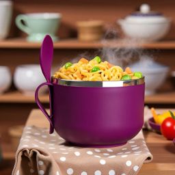 Stainless Steel Storage Bowl Leakproof Steel-Inner Bowl for Maggi, Pasta, Soup-image-10