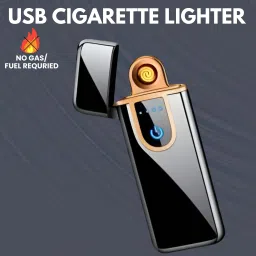 USB Cigarette Lighter for Smoking Windproof Slim Lighter with Fingerprint I461 Pocket Lighter-image-19