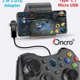 ONCRO Black 2in1 otg adapter for mobile connector type C micro 2 in 1 usb to otg converter Phone Converter image 2