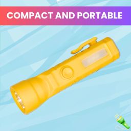 USB Rechargeable Torch with Ultra-Bright LED Front and Side Angle COBB LightE277 Torch-image-32