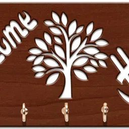 Welcome Home Brown Shelf Wall Shelves for Home Decor MDF (Medium Density Fiber) Wall Shelf-image-36