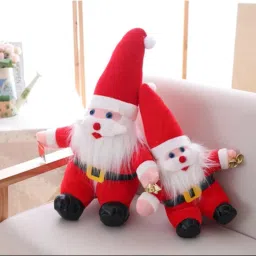 Christmas Santa Claus Soft Toy Soft Stuffed For Kids 24 Cms (10 Inch) pack of 2- 10.2 inch-picture-18
