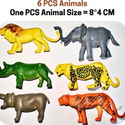Forest Wild Animals Kids Toys 6Pcs of 1 Set (Multicolor)-25