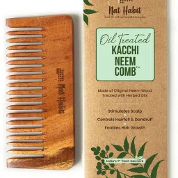 Oil Soaked Shampoo Neem Wooden Comb For Detangling (Small)-18