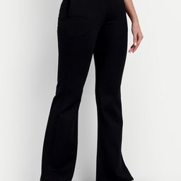 next one Women Flared Black Lycra Blend Trousers-picture-9