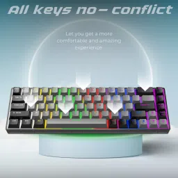 Dr luxur Shadow Black & Grey Wired USB Tenkeyless Gaming Keyboard Compatible with Desktop, Laptop, Mac-image-18