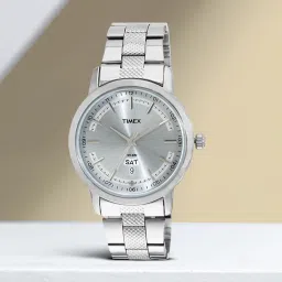 Silver Dial Stainless Steel Analog Watch- For Men TW000G916-5