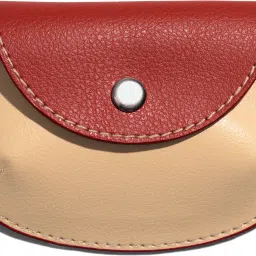 DailyObjects Pellet Cable/Coin Wallet | Leather Wallet/Cable Holder | Snap Closure - Red Earphone Cable Organizer-image-22