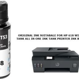 HP 618 SMART TANK INK TANK PRINTER WIFI ALL IN ONE ORIGINAL INK Black Ink Bottle-44