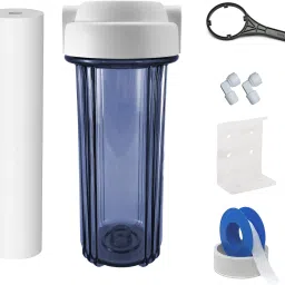 Water Filter Housing Clear for Reverse Osmosis System 2.5 Inch x 10 Inch Filters, Clear, Complate Kit. Solid Wire Connector-image-13