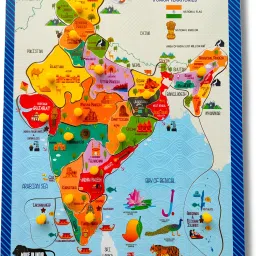 Wooden India Map Puzzle – Learning Indian States, Capitals & Union Territories-25