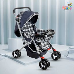 Adjustable backrest, 360° Swivel Wheel , Reversible Handlebar Feeding Tray Stroller-image-41