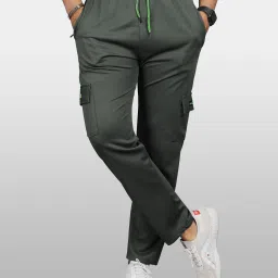 Men Solid Light Green Track Pants-image-51